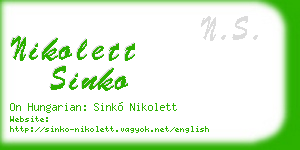 nikolett sinko business card